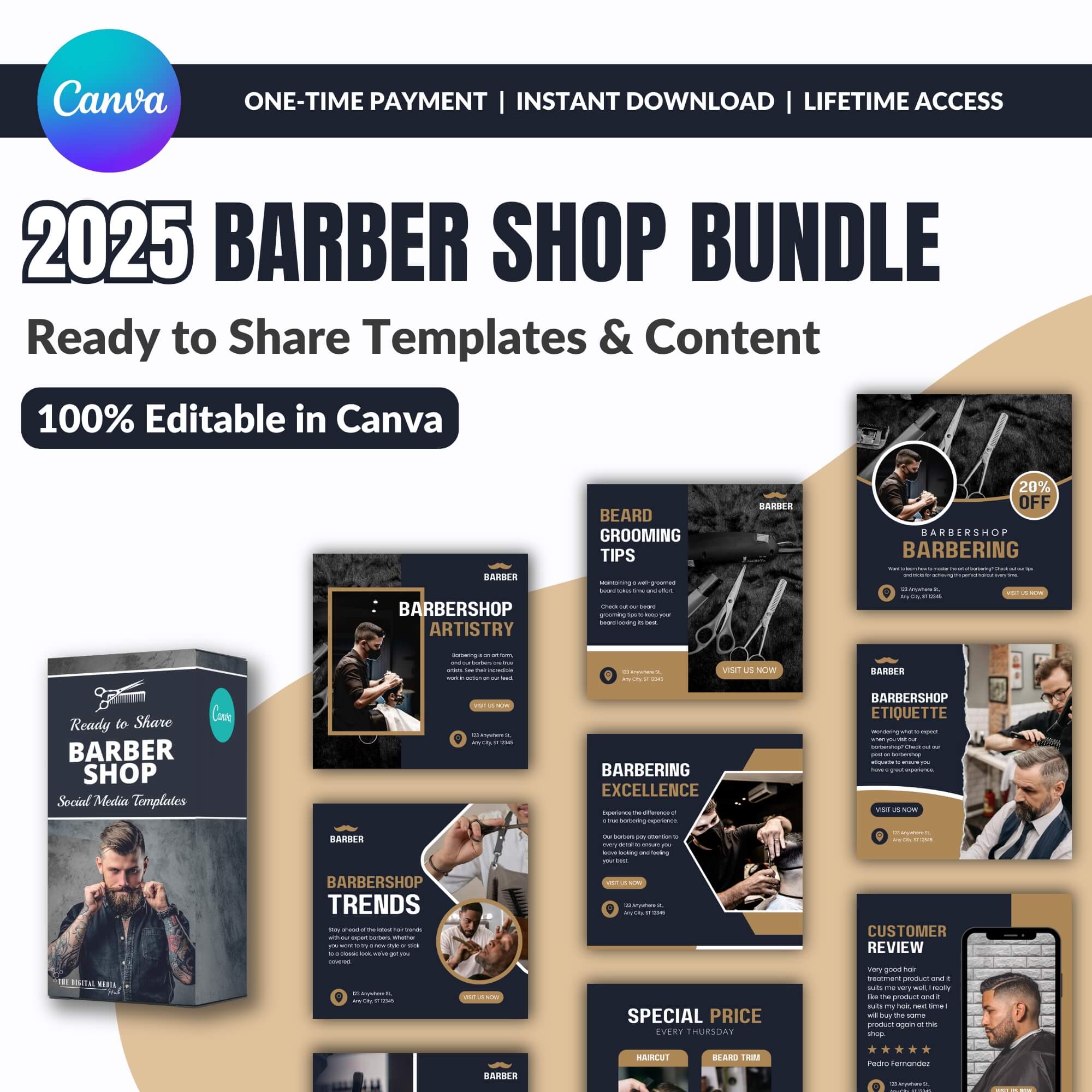 Barber Shop | Ready to Share Social Media Templates – The Digital 